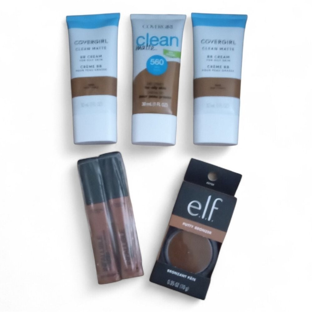New 6 Items COVERGIRL Clean Matte BB Cream & Various Mixed Makeup Bundle